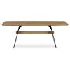 Jídelní stůl PINOT - masiv, kov, dub / černá (Barva Přírodní)
