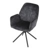 Jídelní židle VERONICA - samet, více barev (Barva Černá)