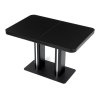 Jídelní stůl rozkládací AVIK - sklo, MDF, černá (Barva Černá)