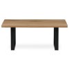 Konferenční stůl BERGEN - masiv, kov, dub / černá (Barva Přírodní)