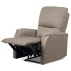 Polohovací TV křeslo KIVA - béžová látka (Barva Šedá)