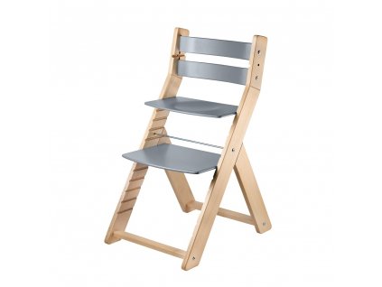 Woodpartner Rostoucí židle Sandy natur lak šedá