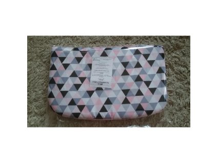 Polštářek bavlna/fleece triangl růžový