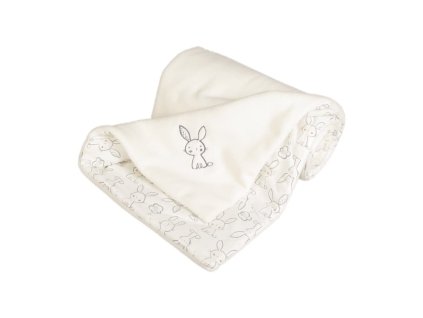 3174 6 3174 zateplena detska deka smetanova zajicek