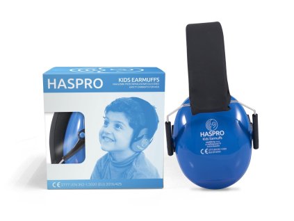 haspro hearing protection kids sluchatka na usi modra