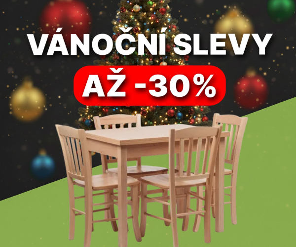 Vanoce jidelni set sleva zidle stoly