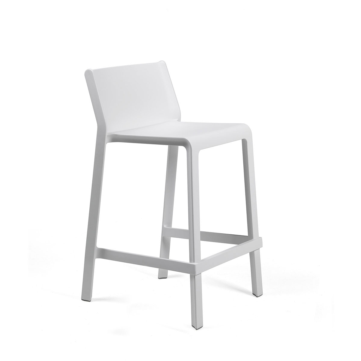 Levně Nardi Plastová barová židle TRILL s nižším sedem Odstín: Bianco