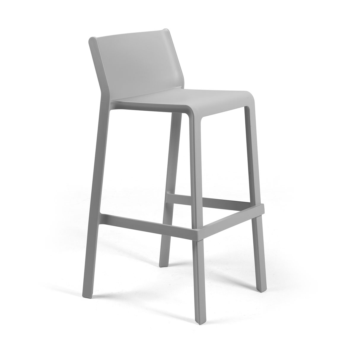 Levně Nardi Plastová barová židle TRILL Odstín: Grigio