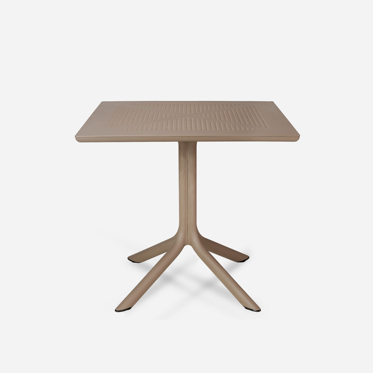 Levně Nardi Plastový stůl na zahradu CLIP Rozměr: 70x70 cm, Odstín: Tortora