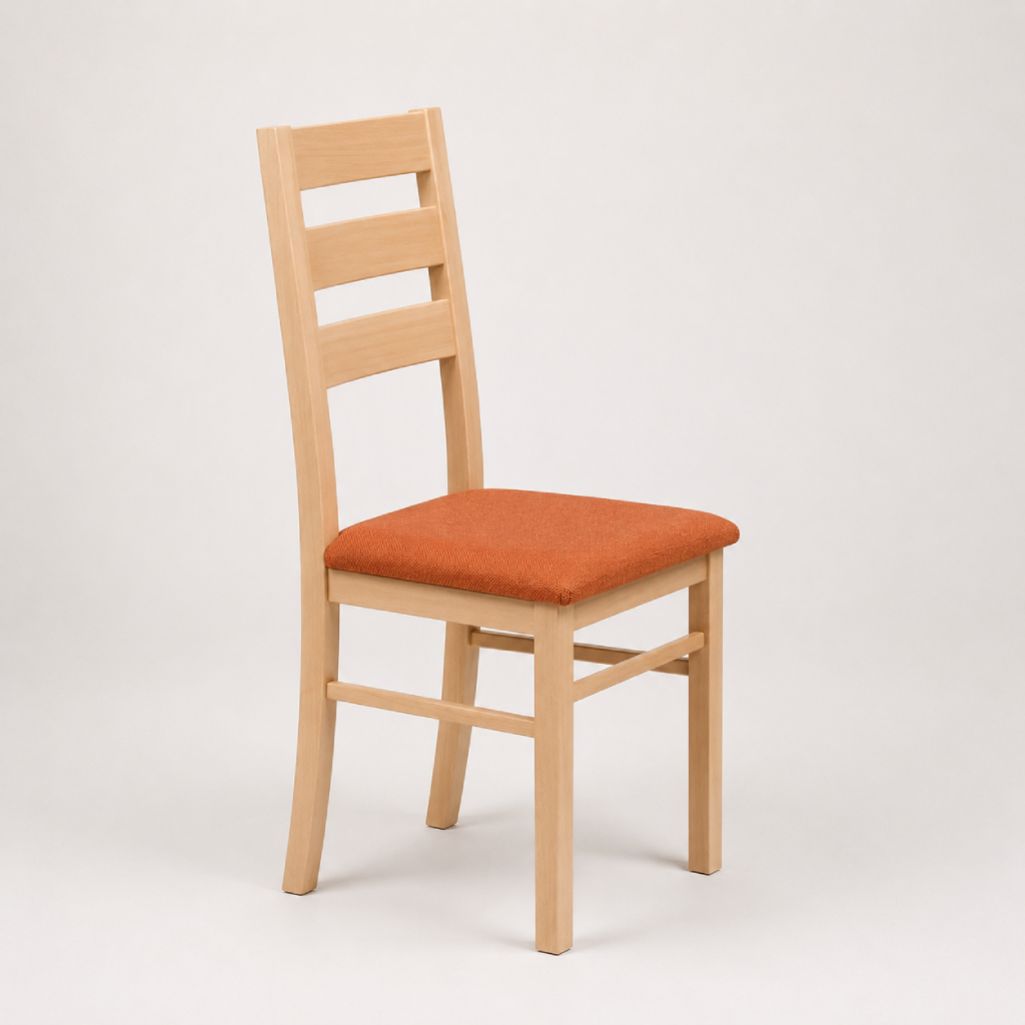 Levně Stima Židle LORI II s čalouněným sedákem Odstín: Buk, Látky: LUX terracotta 10