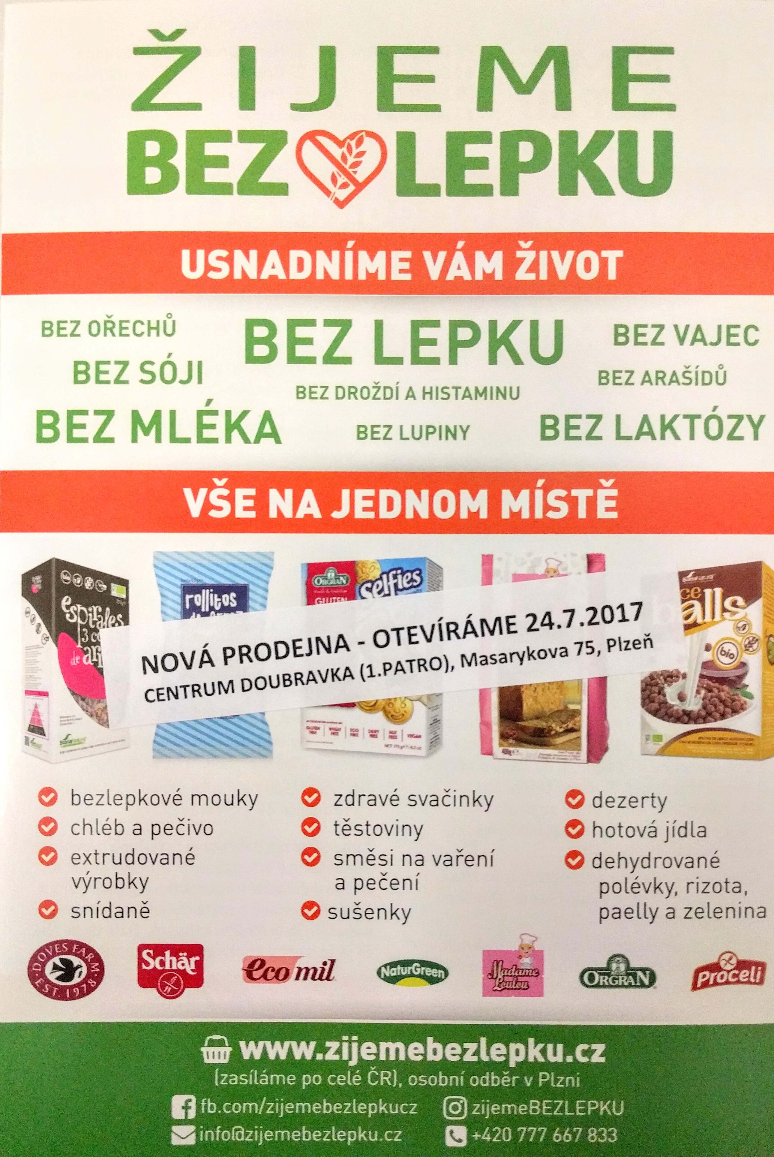 Otevíráme novou prodejnu ŽIJEME BEZ LEPKU