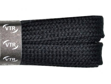 Bavlněné tkaničky ploché černé 120 cm