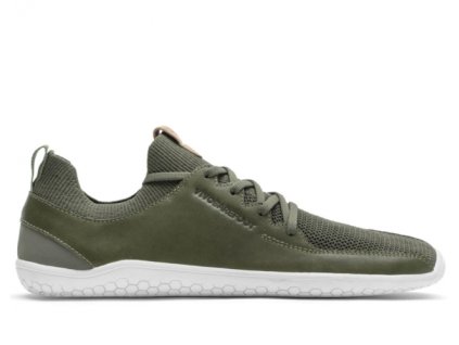Vivobarefoot PRIMUS KNIT L Olive Green Leather