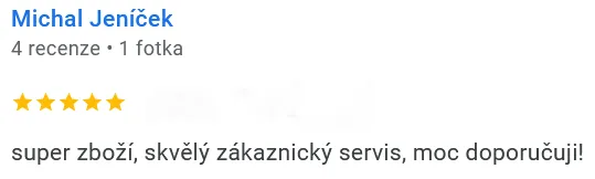 Google recenze – Michal Jenčíček: „Super zboží, skvělý zákaznický servis…“