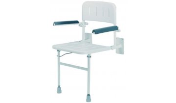 Sklopné křeslo do sprchy s područkami a opěradlem