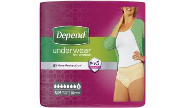 Navlékací inkontinenční kalhotky pro ženy, Depend Super, různé velikosti