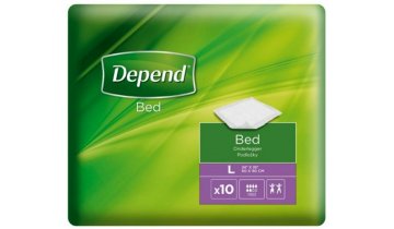 Inkontinenční podložka na postel, 60x90 cm, Depend Large, 10 ks
