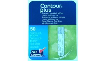 Testovací proužky do glukometru, Contour Plus, 50 ks