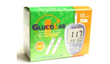Testovací proužky do glukometru GlucoLab, 50 ks