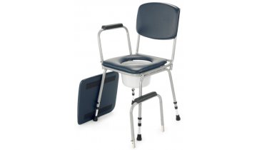 Toaletní křeslo s nastavitelnou výškou, odnímatelné područky