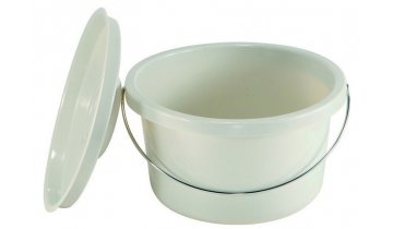 Toaletní nádoba pro klozetová křesla, plastová s víkem