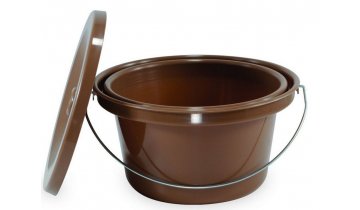 Toaletní nádoba pro klozetová křesla, plastová s víkem