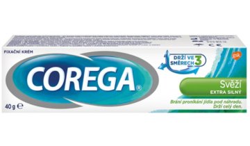 Fixační krém Svěží Extra silný pro zubní náhrady, Corega, 40 g