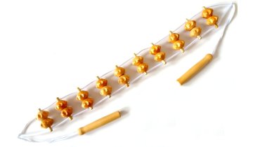 Masážní pomůcka pro masáž zad s dřevěnými hroty