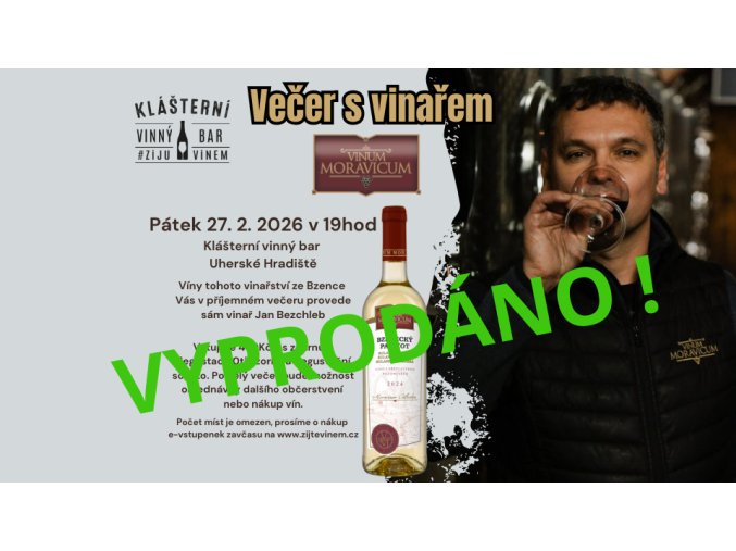 VYPRODÁNOVinumMoravicum