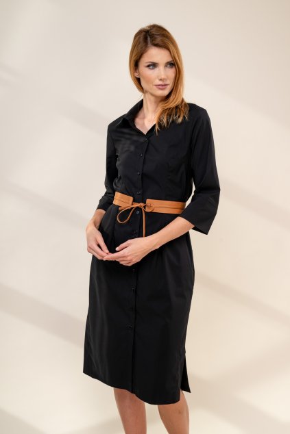 ZIK ROVNÉ KOŠEĽOVÉ ŠATY S RÁZPORKAMI čierna 3