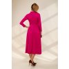 ŠATY SO ZVÝŠENÝM STOJAČIKOM A DLHÝM RUKÁVOM cyklamenova2