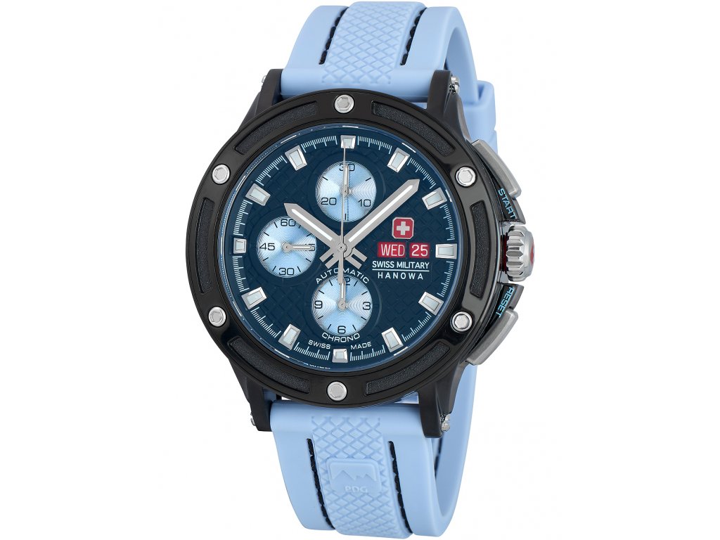 breken Dank je kogel Swiss Military Hanowa 05-4347.13.04.001 PDG Chrono Automatik 45mm - Žilka hodinky breken Dank je kogel Swiss Military Hanowa 05-4347.13.04.001 PDG Chrono Automatik 45mm - Žilka hodinky