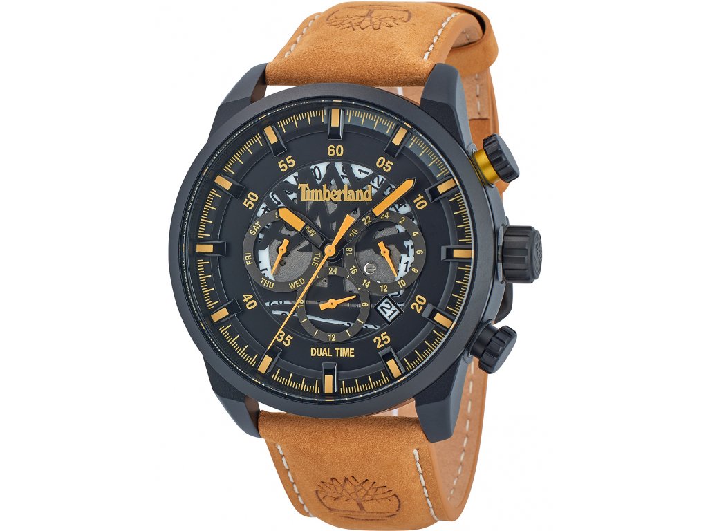- Henniker Time III 47mm Žilka Timberland TDWGF2100602 Dual hodinky