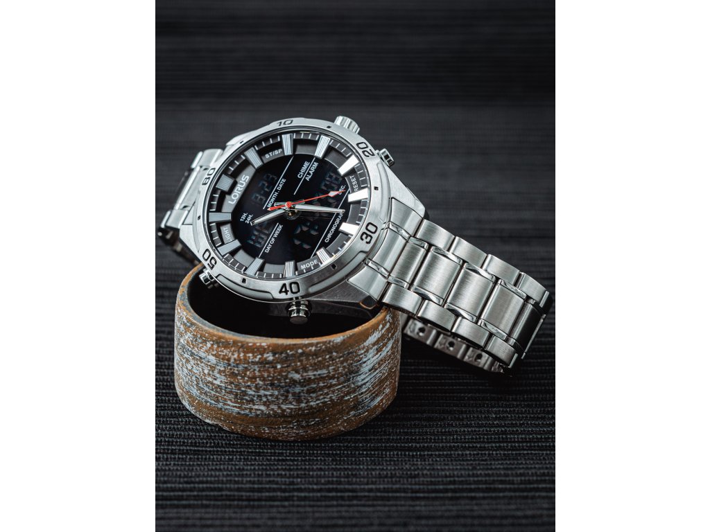 Lorus RW651AX9 Analog-Digital Chrono - 46mm hodinky Žilka