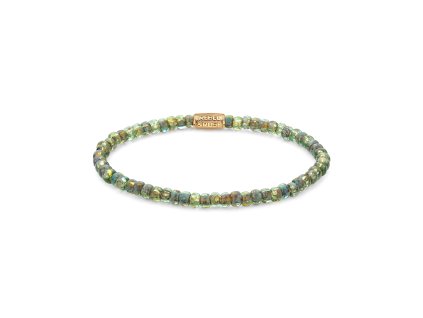 Rebel & Rose RR-40115-G-M Ladies náramek - Glass Rocks Secret Garden Gold