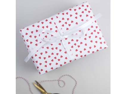 original red heart valentine s wrapping paper