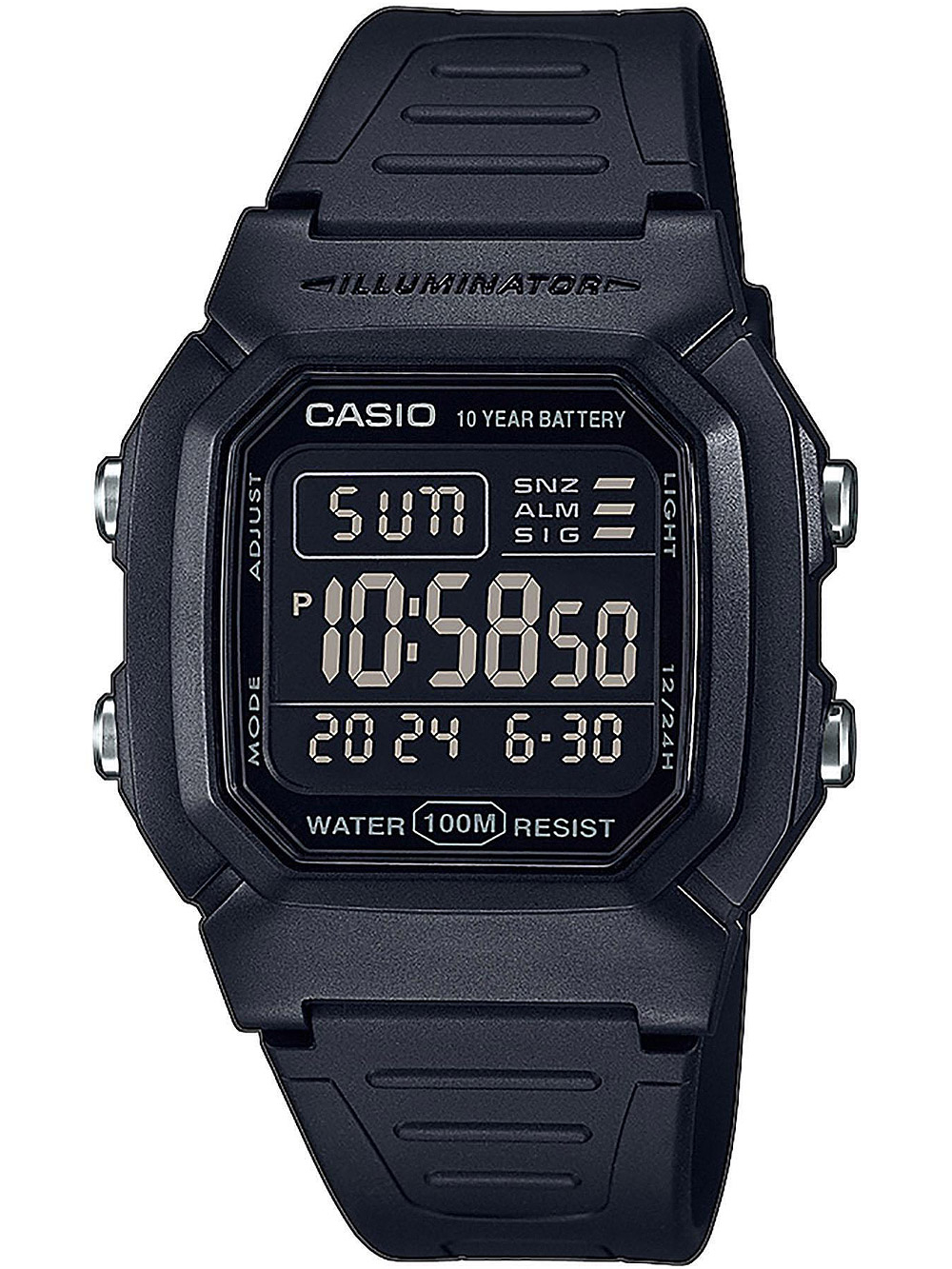 Casio W-800H-1BVES Collection 37mm