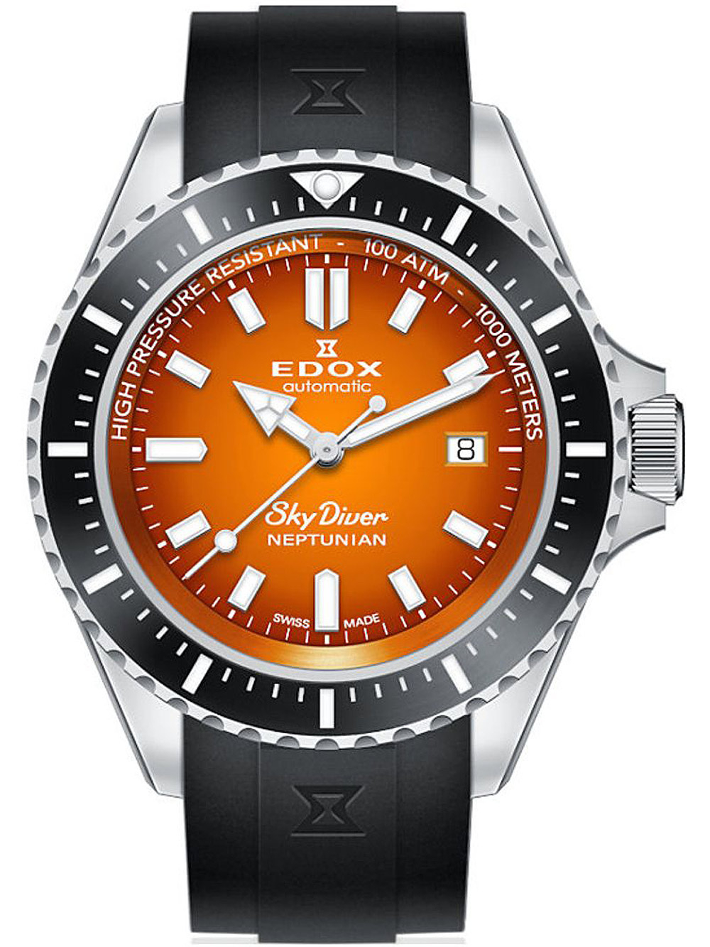 Edox 80120-3NCA-ODN Skydiver Automatik 44mm
