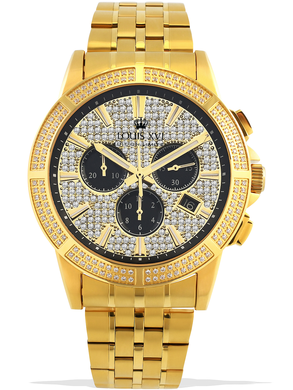 Louis XVI LXVI1037 Majeste Iced Out Chronograph 43mm