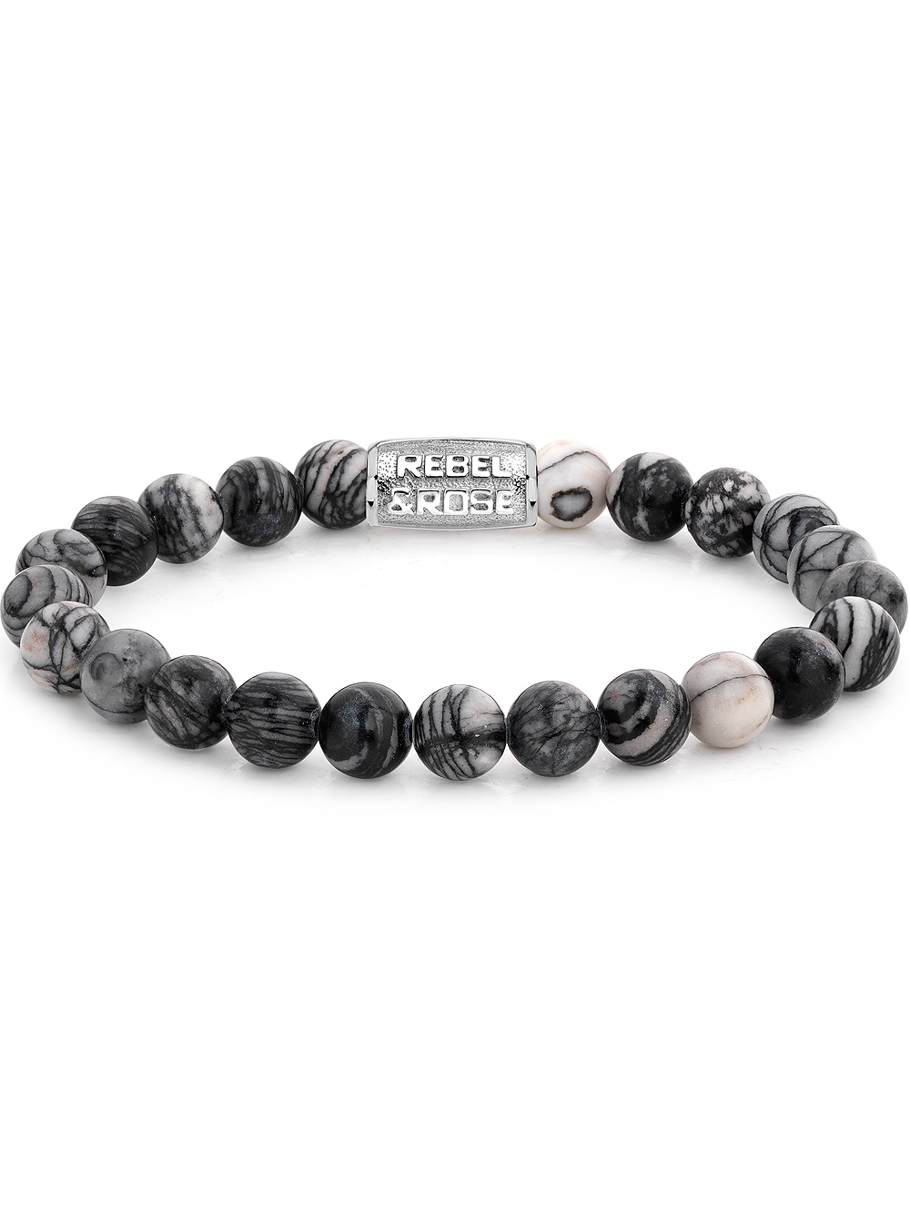Rebel & Rose RR-80032-S-L Mens náramek - Black Wolf