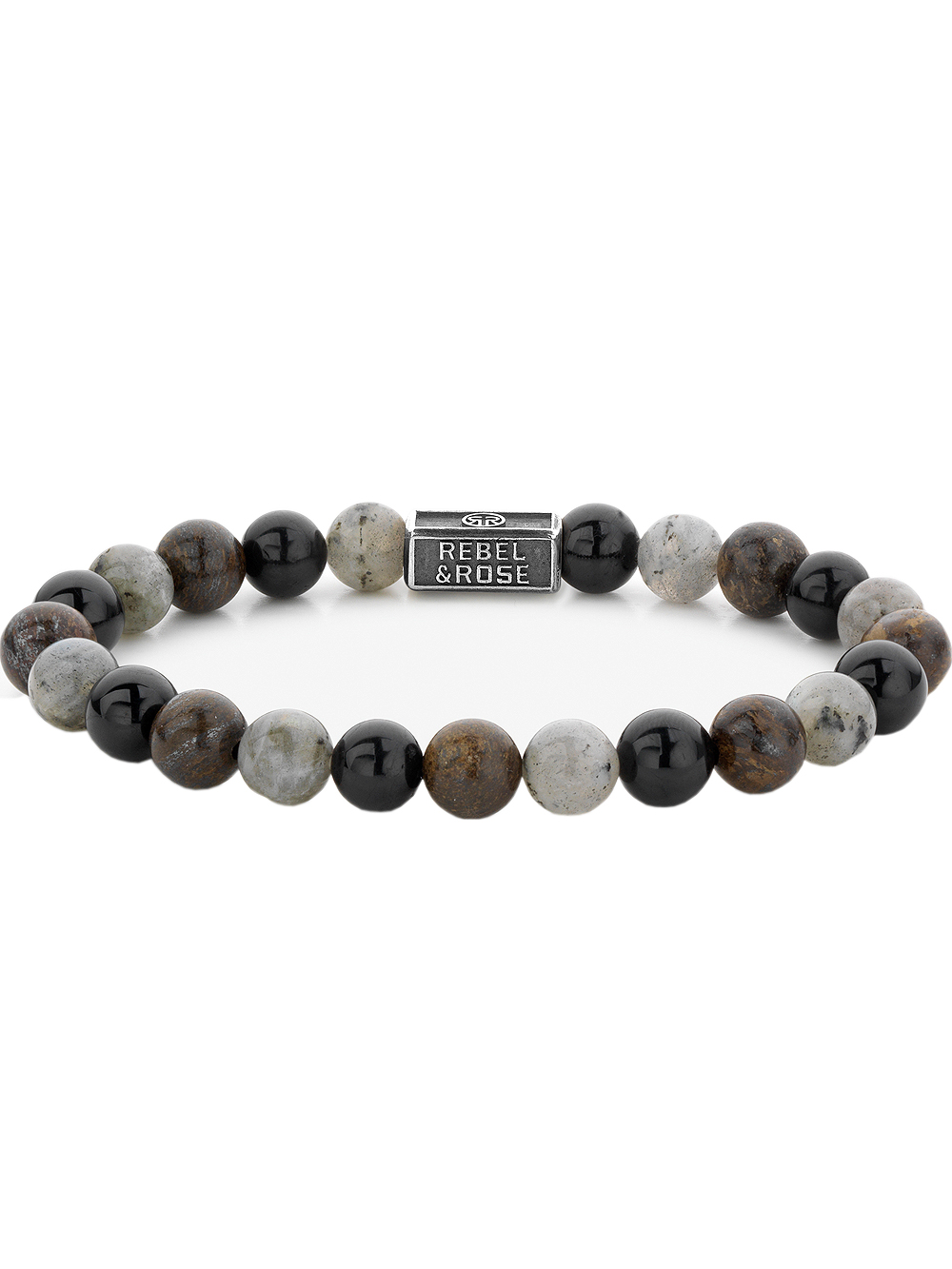 Rebel & Rose RR-8S007-S-L Mens náramek - Mix Brown 925