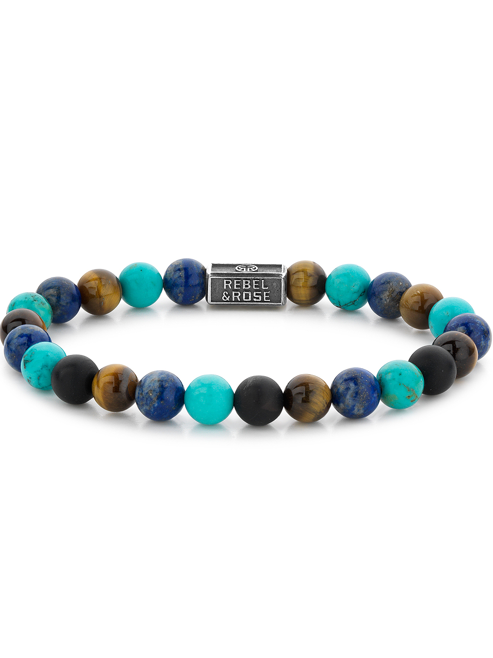 Rebel & Rose RR-8S006-S-M Mens náramek - Mix Turquoise 925
