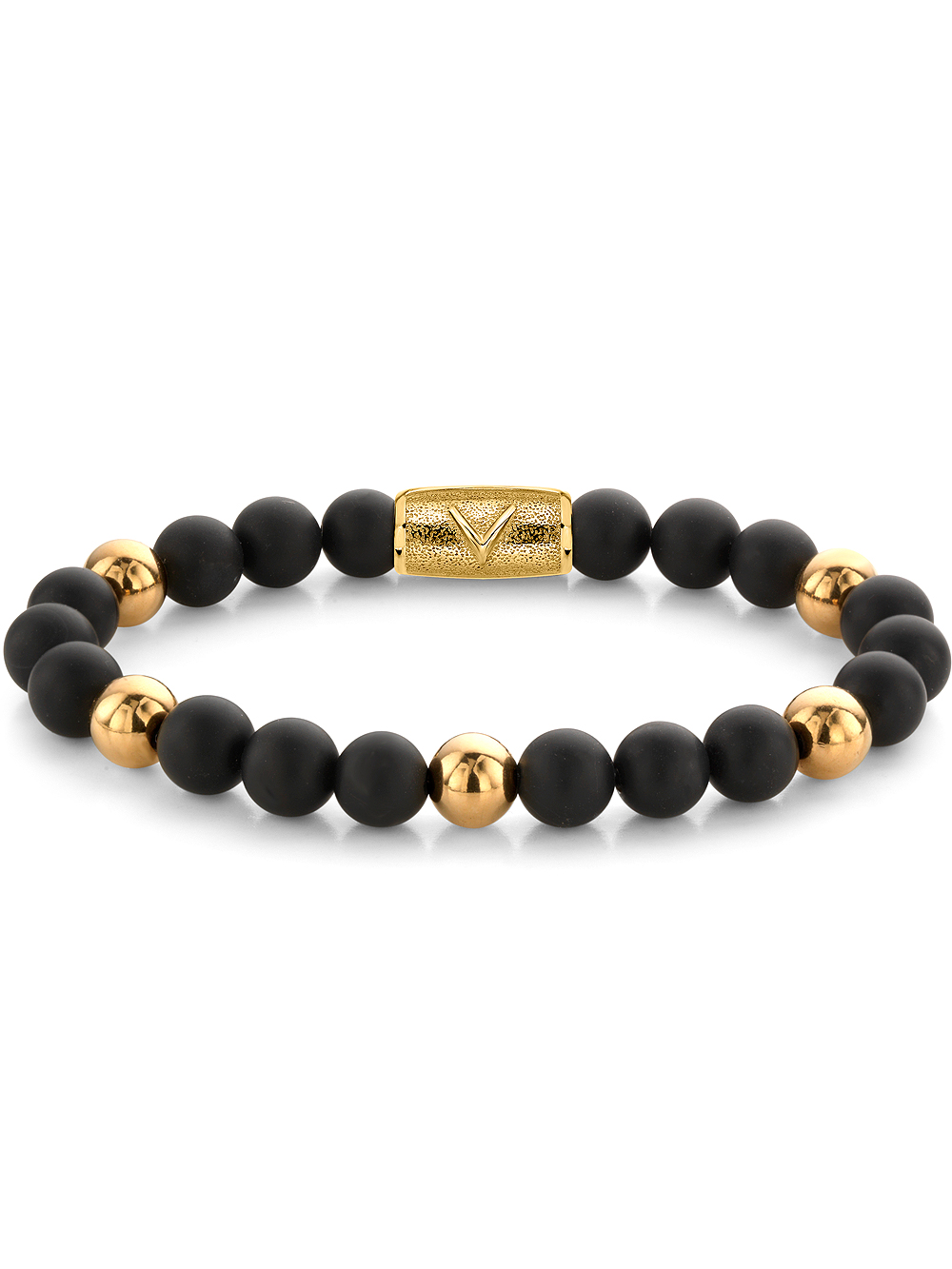 Rebel & Rose RR-8DV05-G-L Mens náramek - Matt Black Madonna