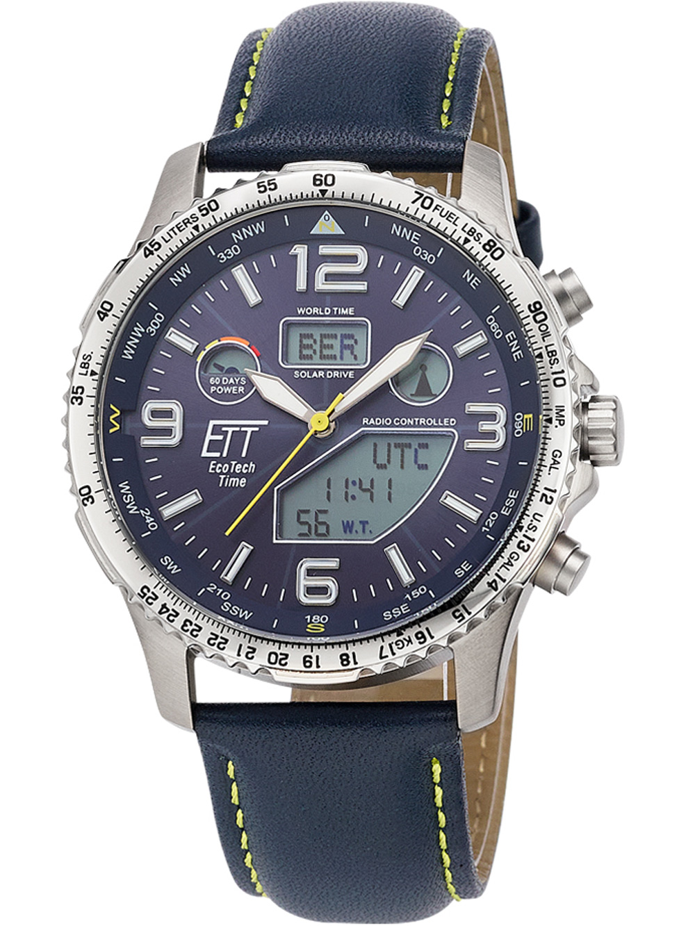 ETT Eco Tech Time EGT-11574-31L Professional World Time Radio-Controlled 43mm