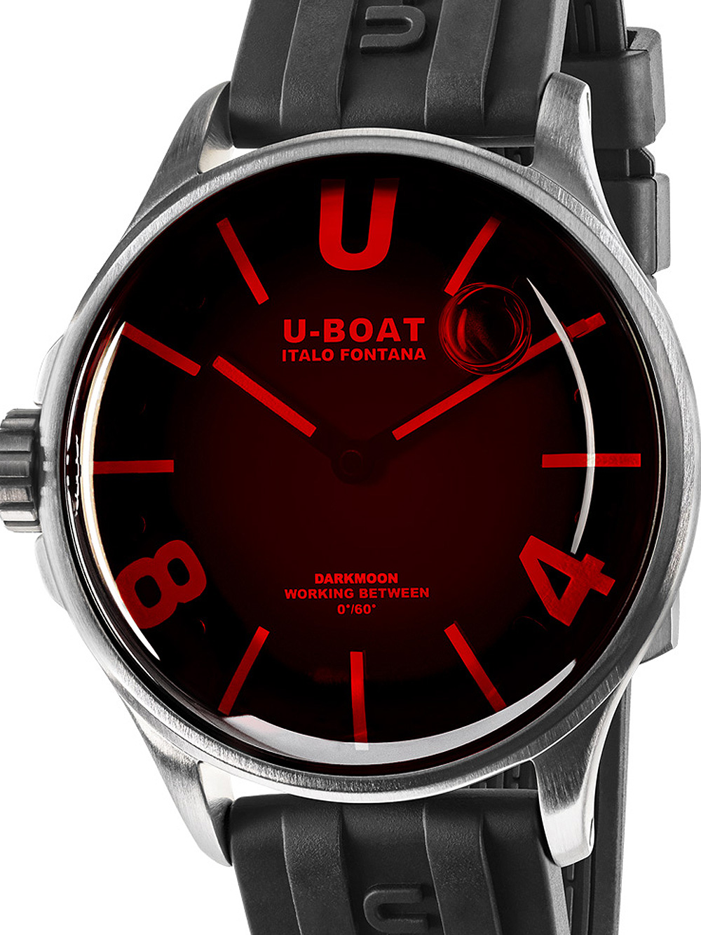 U-Boat 9305 Darkmoon 40mm SS Red Glass