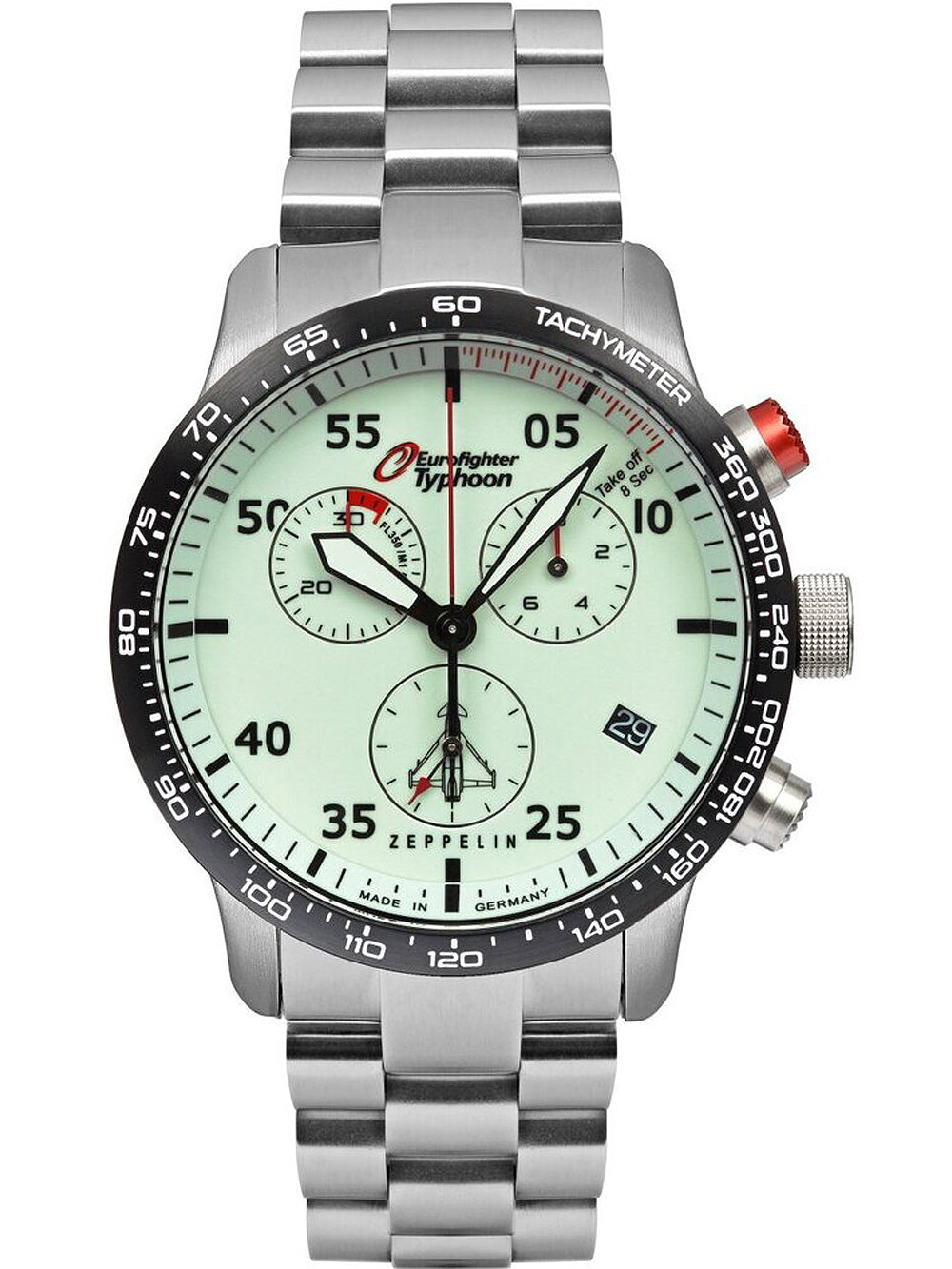 Zeppelin 7298M5 Eurofighter Typhoon quartz 43mm