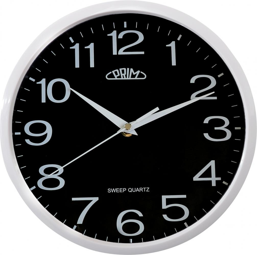 Nástěnné hodiny PRIM Linea - black