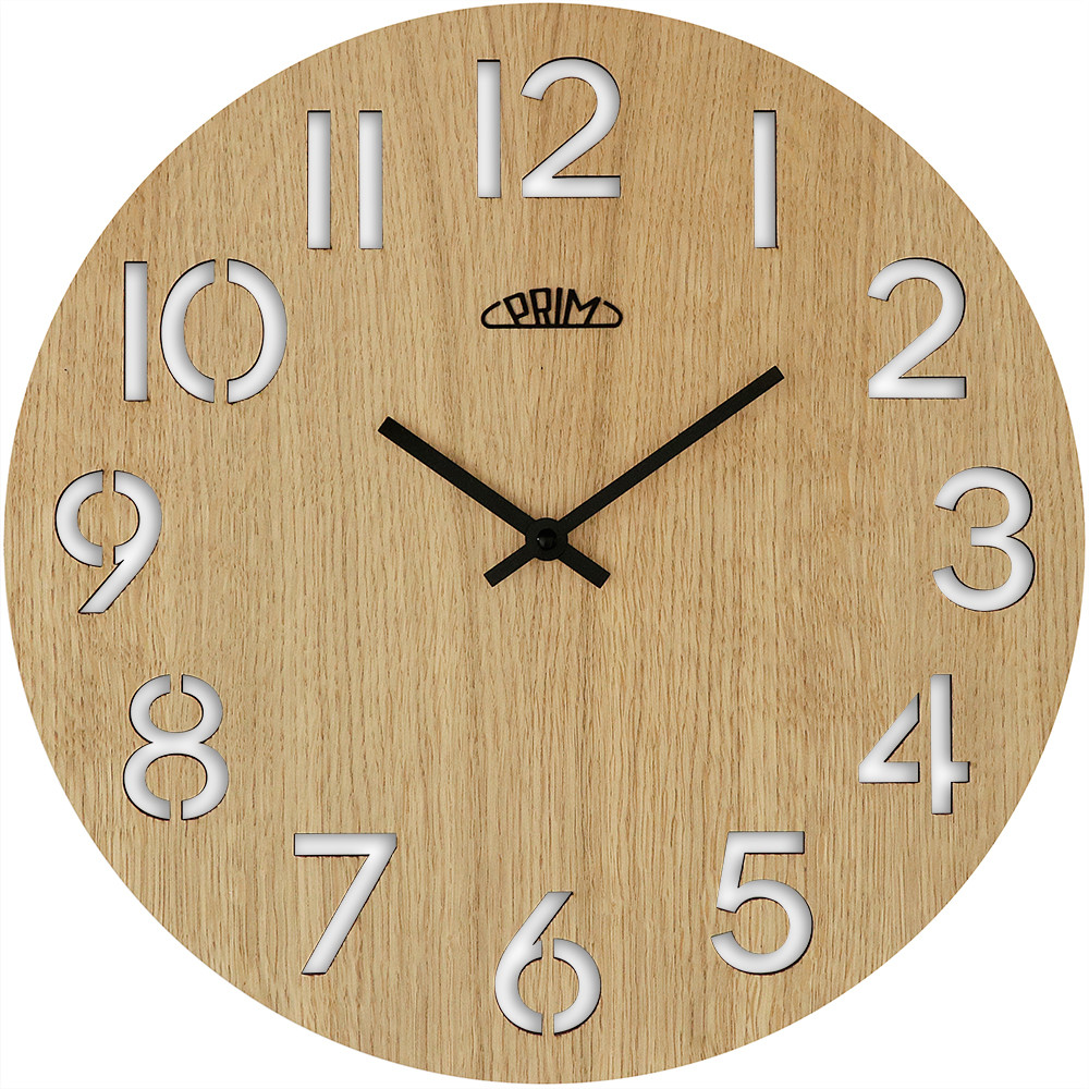 Nástěnné hodiny PRIM Authentic Veneer - B