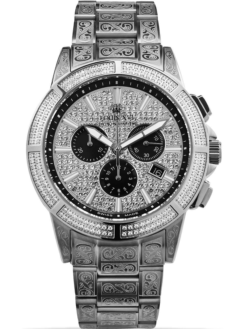 Louis XVI LXVI1127 Majeste Iced Out Chronograph 43mm