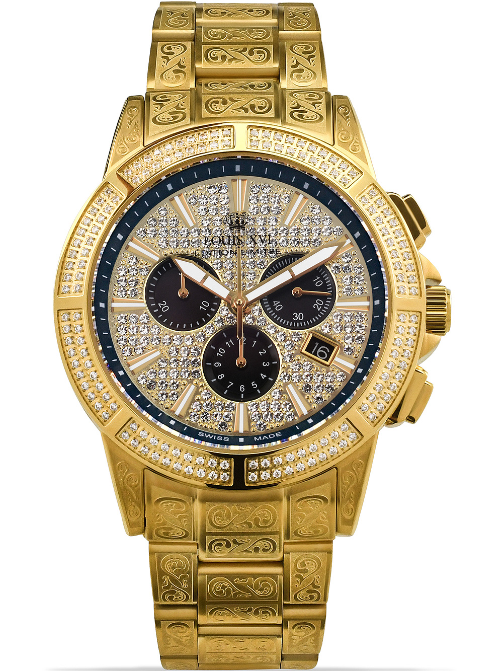 Louis XVI LXVI1126 Majeste Iced Out Chronograph 43mm